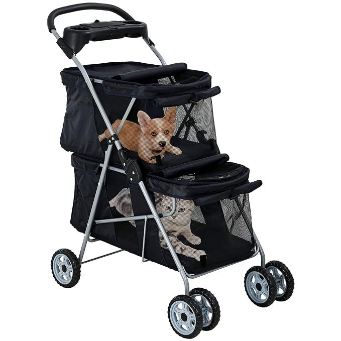double pet stroller