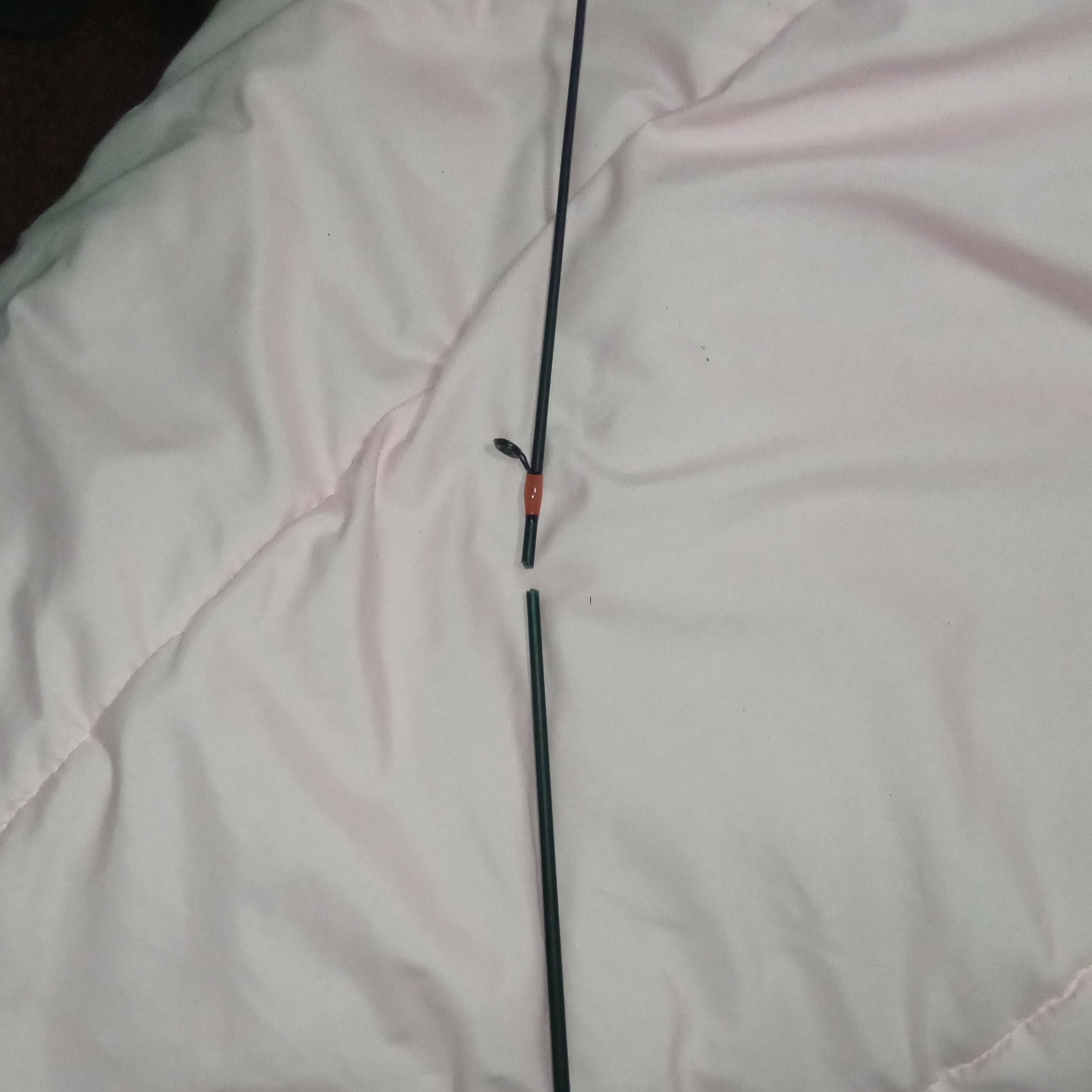 a broken fishing rod